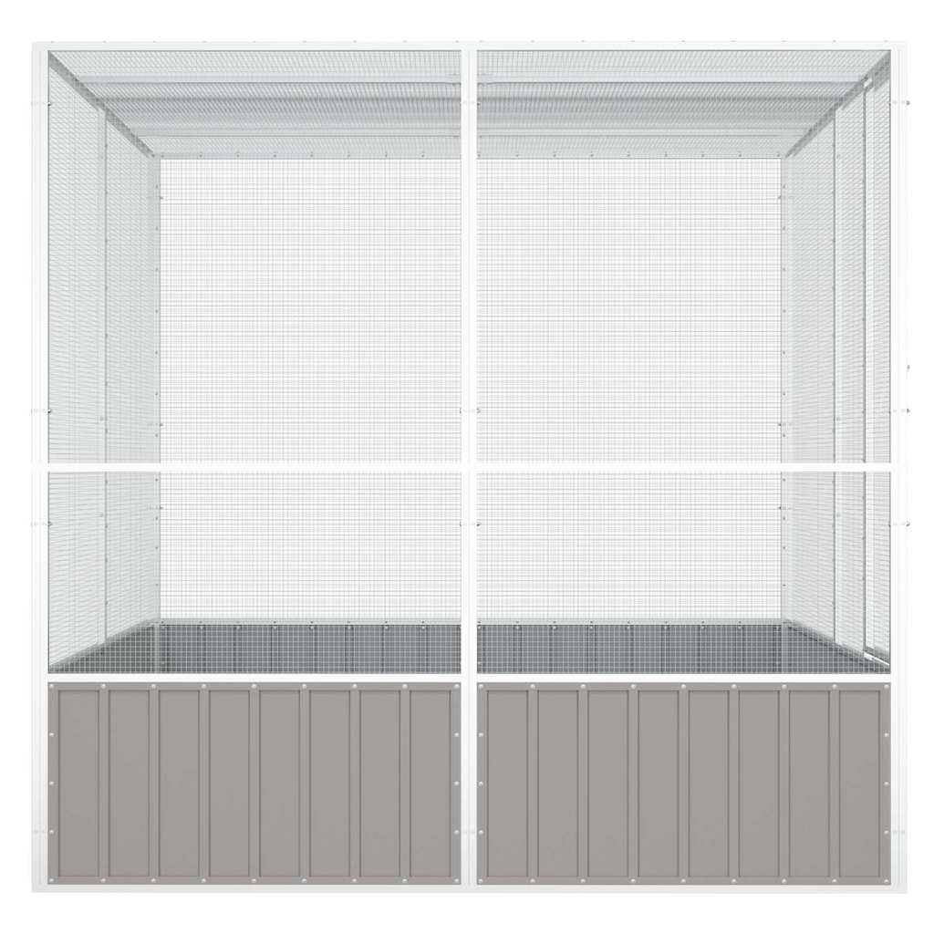Bird Cage Grey 213.5x217.5x211.5 cm Galvanised Steel