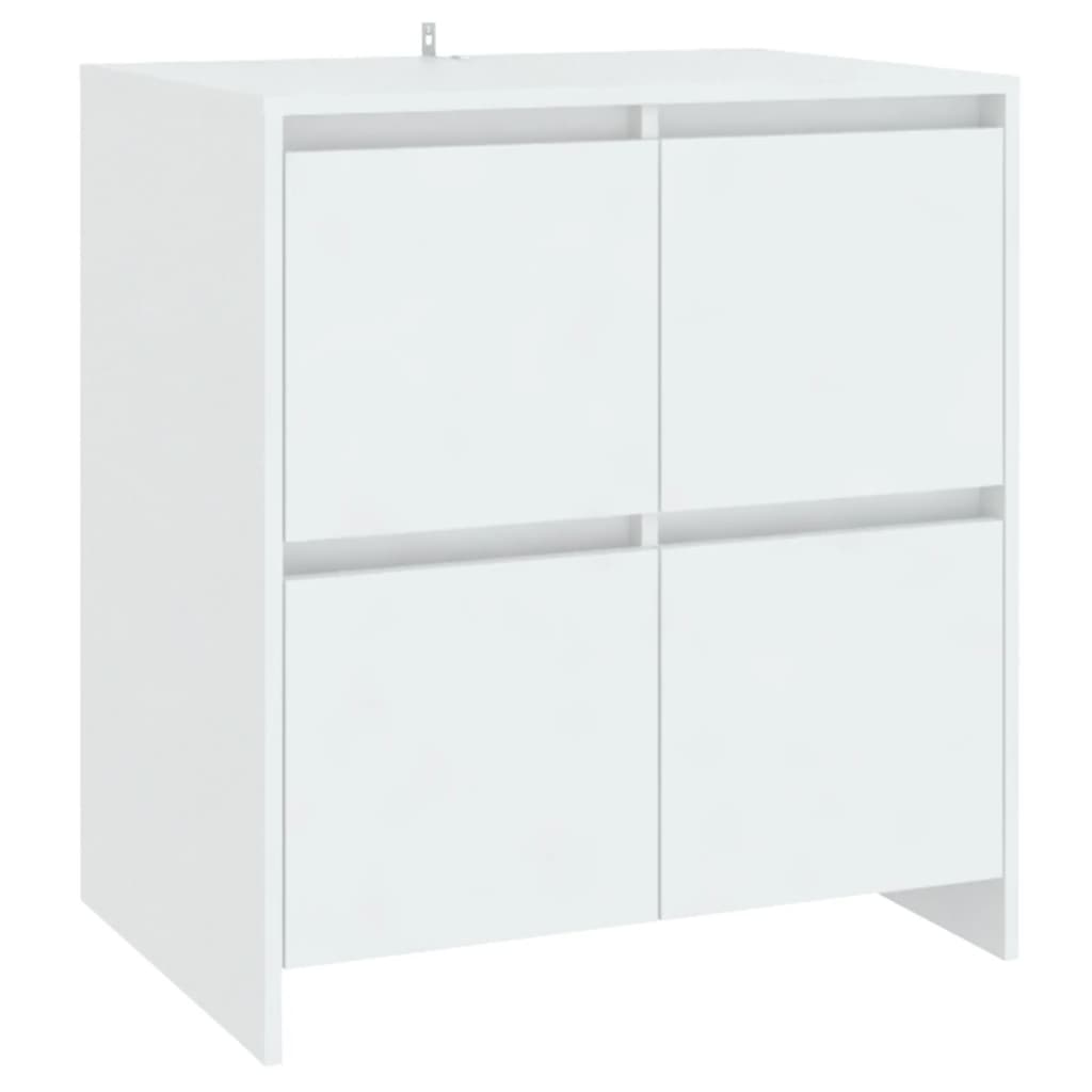 2 Piece Sideboard White Engineered Wood