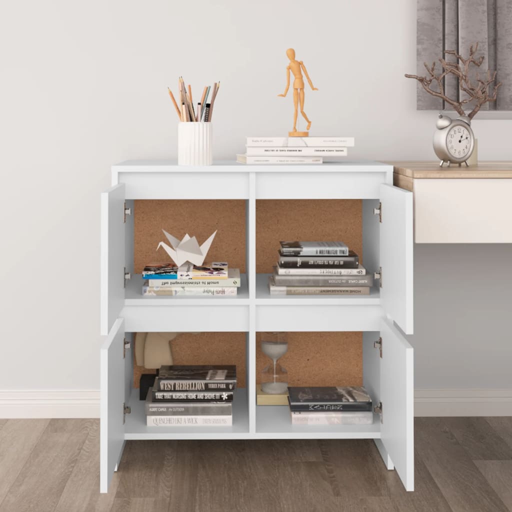 Sideboards 2 pcs White 70x41x75 cm Engineered Wood