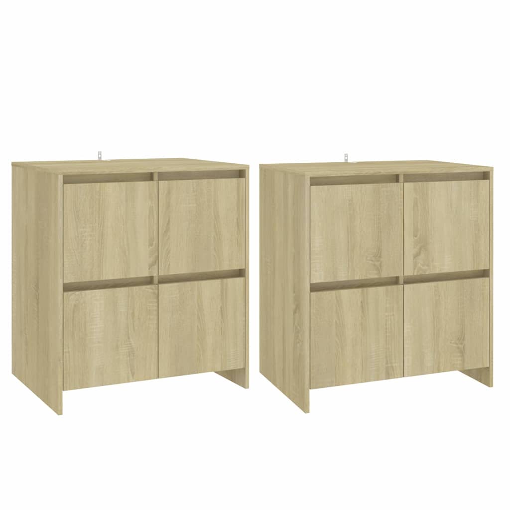 Sideboards 2 pcs Sonoma Oak 70x41x75 cm Engineered Wood