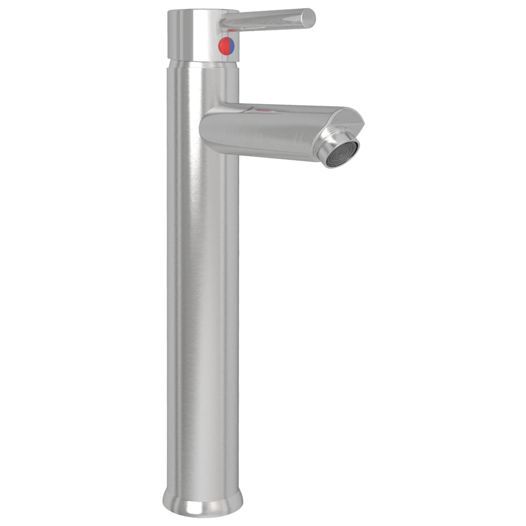 Bathroom Sink with Tap and Push Drain Frosted Tempered Glass