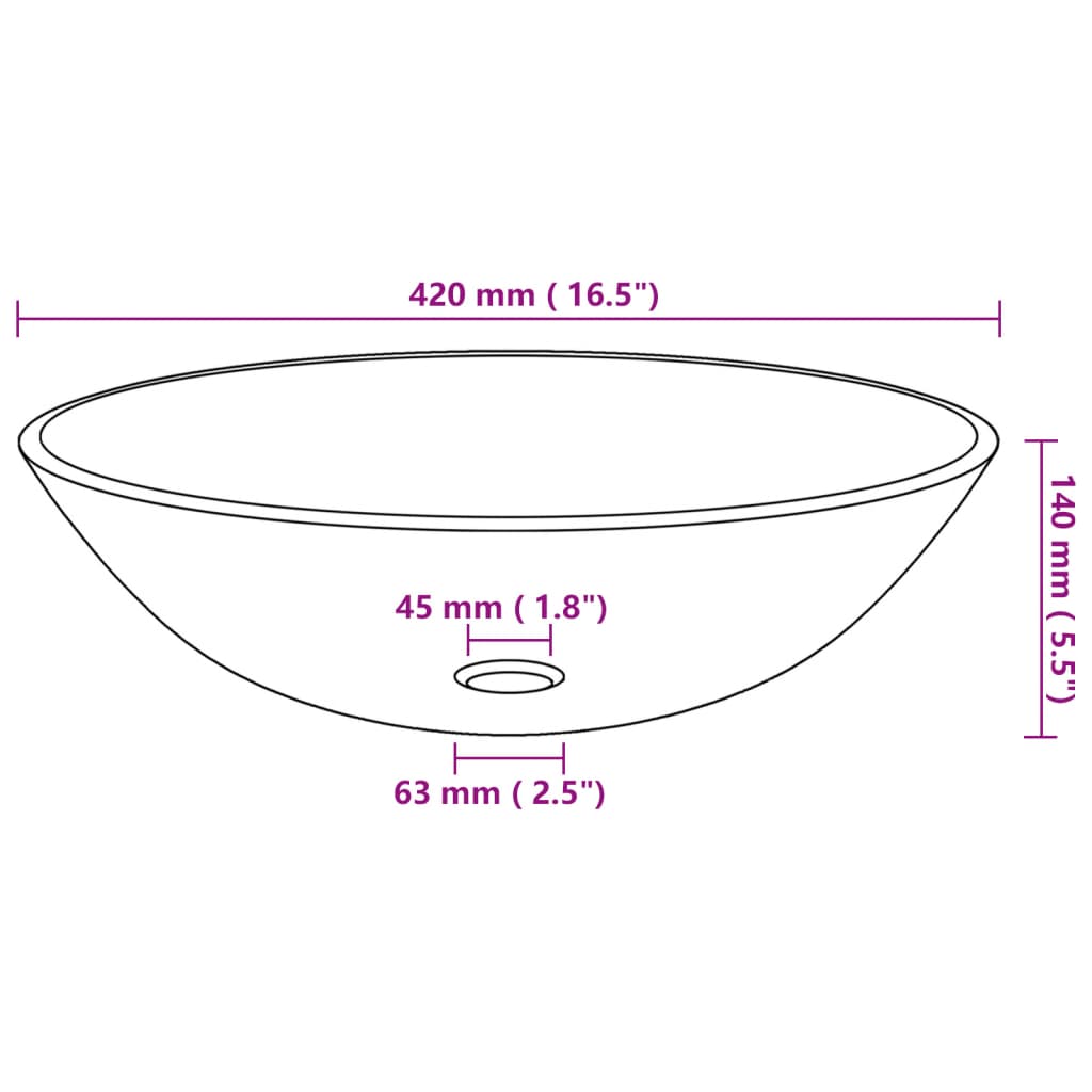 vidaXL Bathroom Sink with Tap and Push Drain Brown Tempered Glass