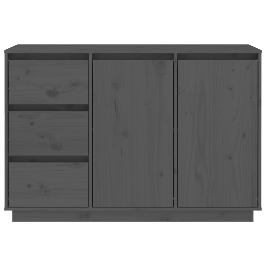 vidaXL Sideboard Grey 111x34x75 cm Solid Wood Pine