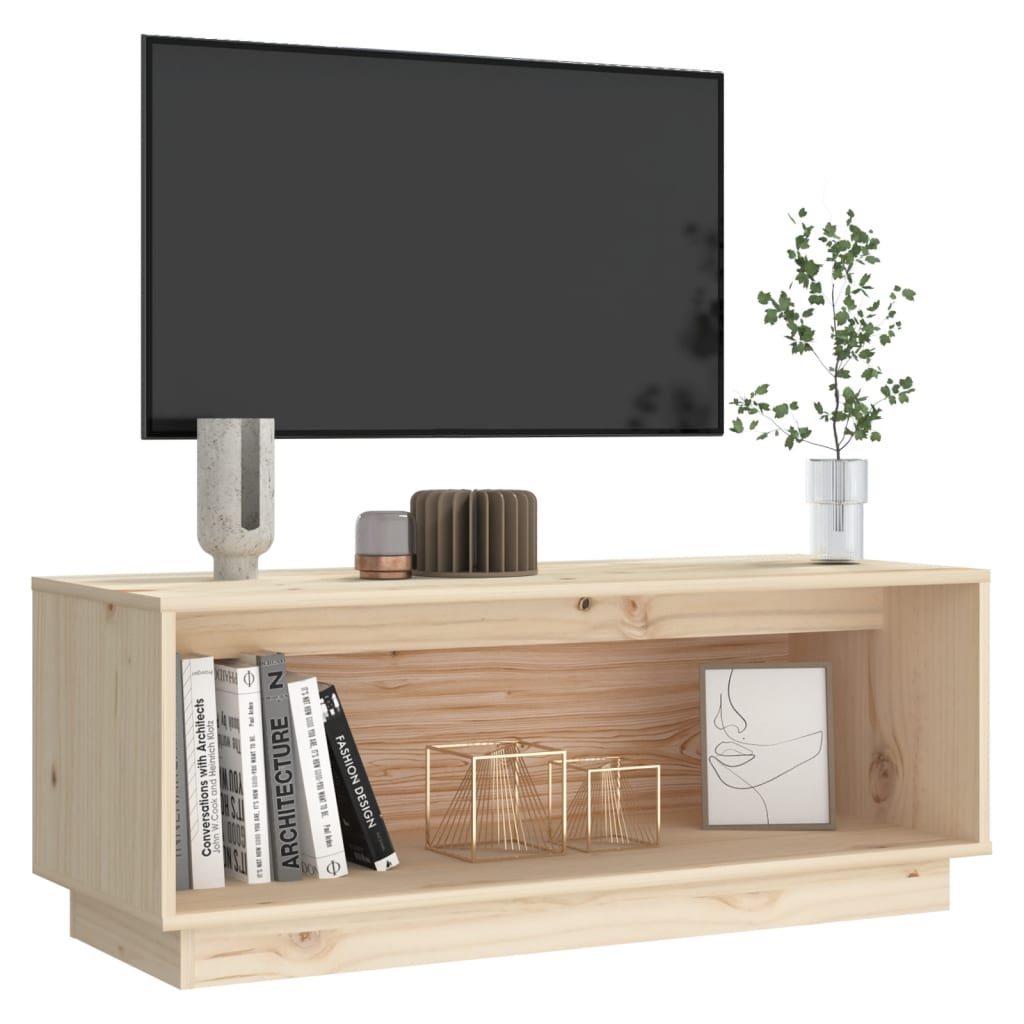 vidaXL TV Cabinet 90x35x35 cm Solid Wood Pine