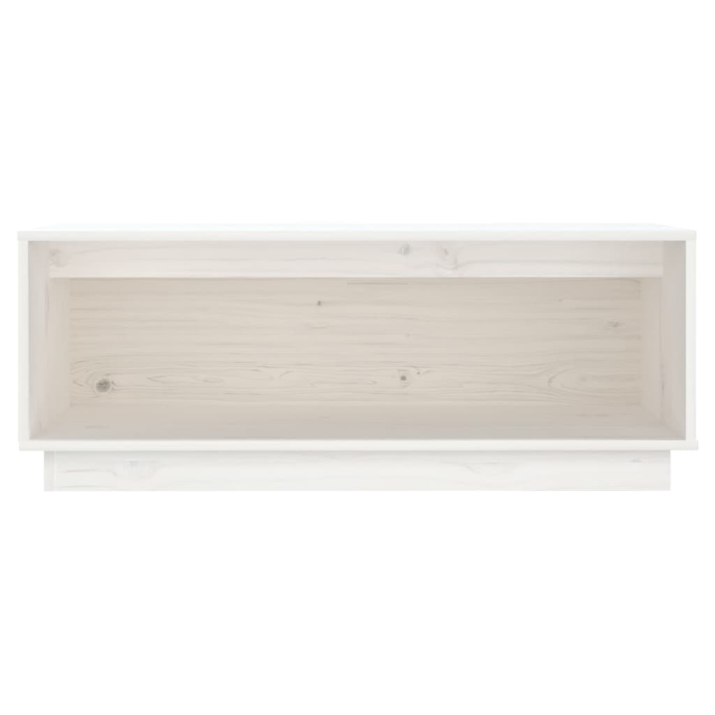 vidaXL TV Cabinet White 90x35x35 cm Solid Wood Pine