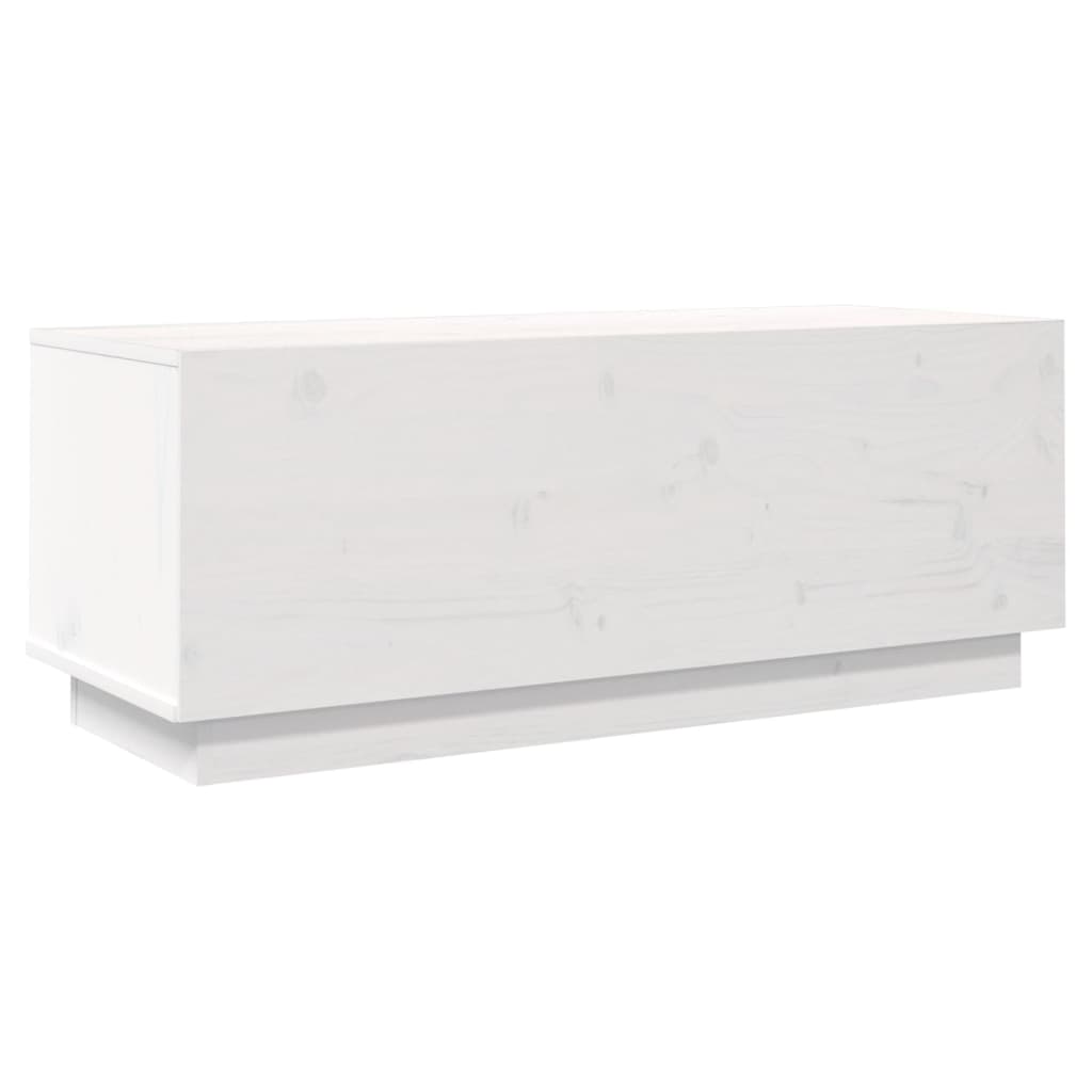 vidaXL TV Cabinet White 90x35x35 cm Solid Wood Pine