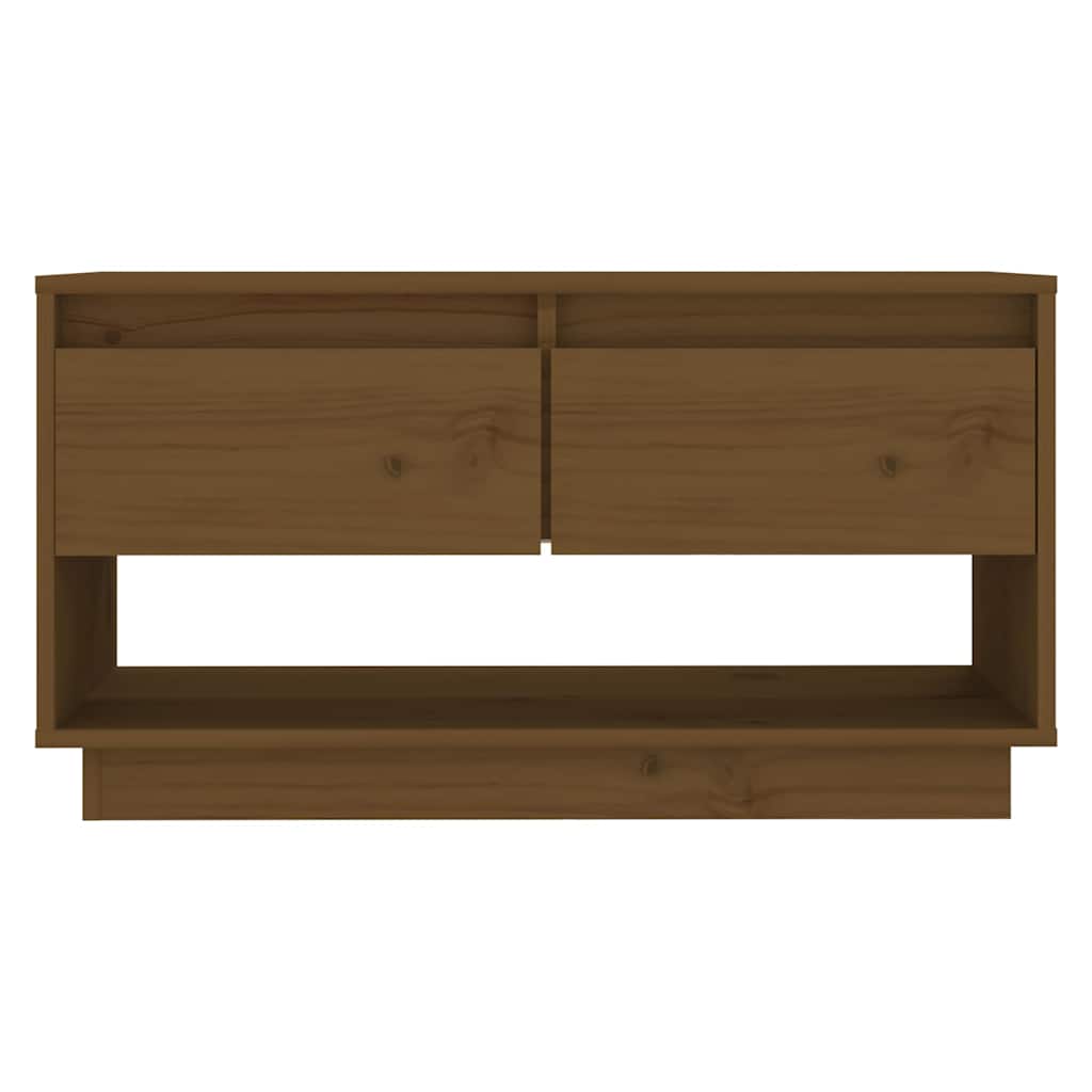 813842 vidaXL TV Cabinet Honey Brown 74x34x40 cm Solid Wood Pine