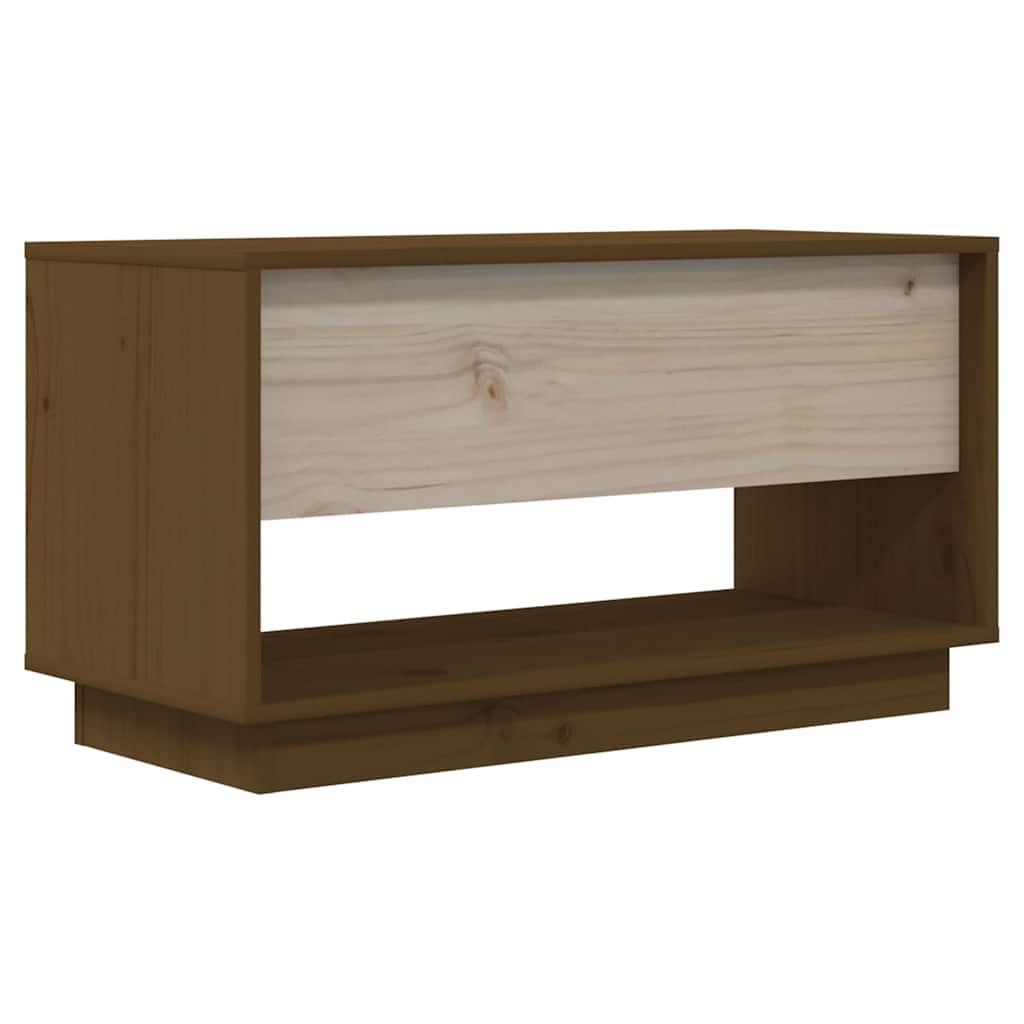 813842 vidaXL TV Cabinet Honey Brown 74x34x40 cm Solid Wood Pine