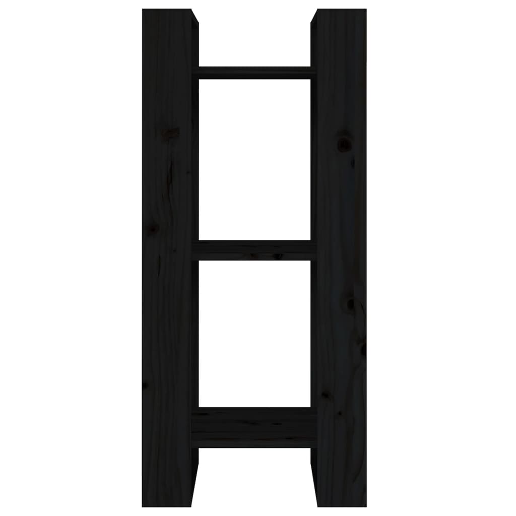 Book Cabinet | Black | Solid pine wood | Compact | Book Cabinet