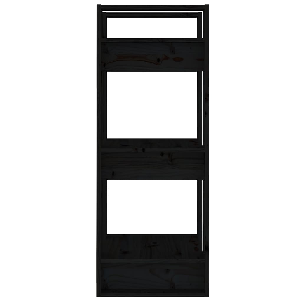 Book Cabinet | Black | Solid pine wood | Compact | Book Cabinet