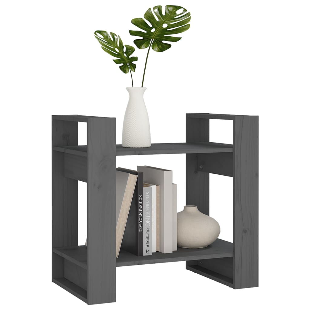 Book Cabinet/Room Divider Grey 60x35x57 cm Solid Wood Pine