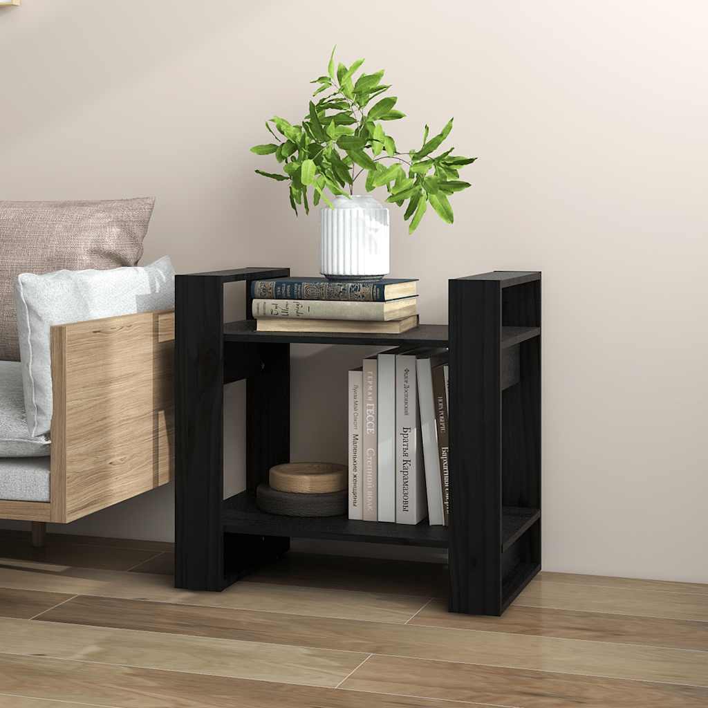Book Cabinet | Black | Solid Pine Wood | Small | Book Cabinet