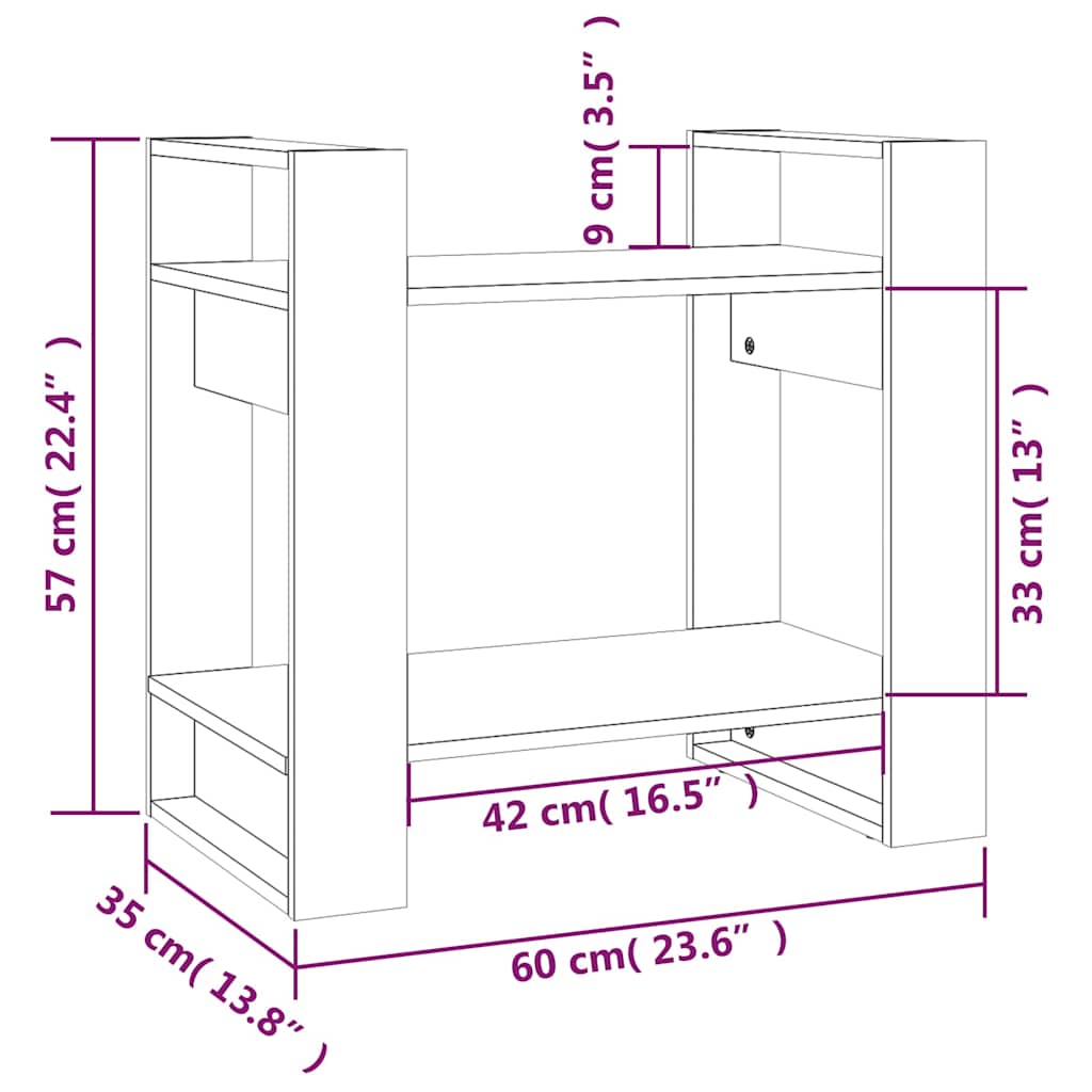 Book Cabinet | Black | Solid Pine Wood | Small | Book Cabinet
