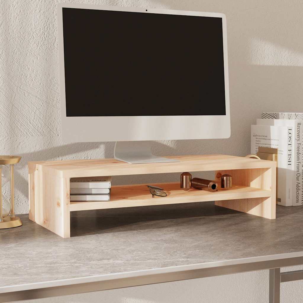 813914 vidaXL Monitor Stand 50x24x13 cm Solid Wood Pine