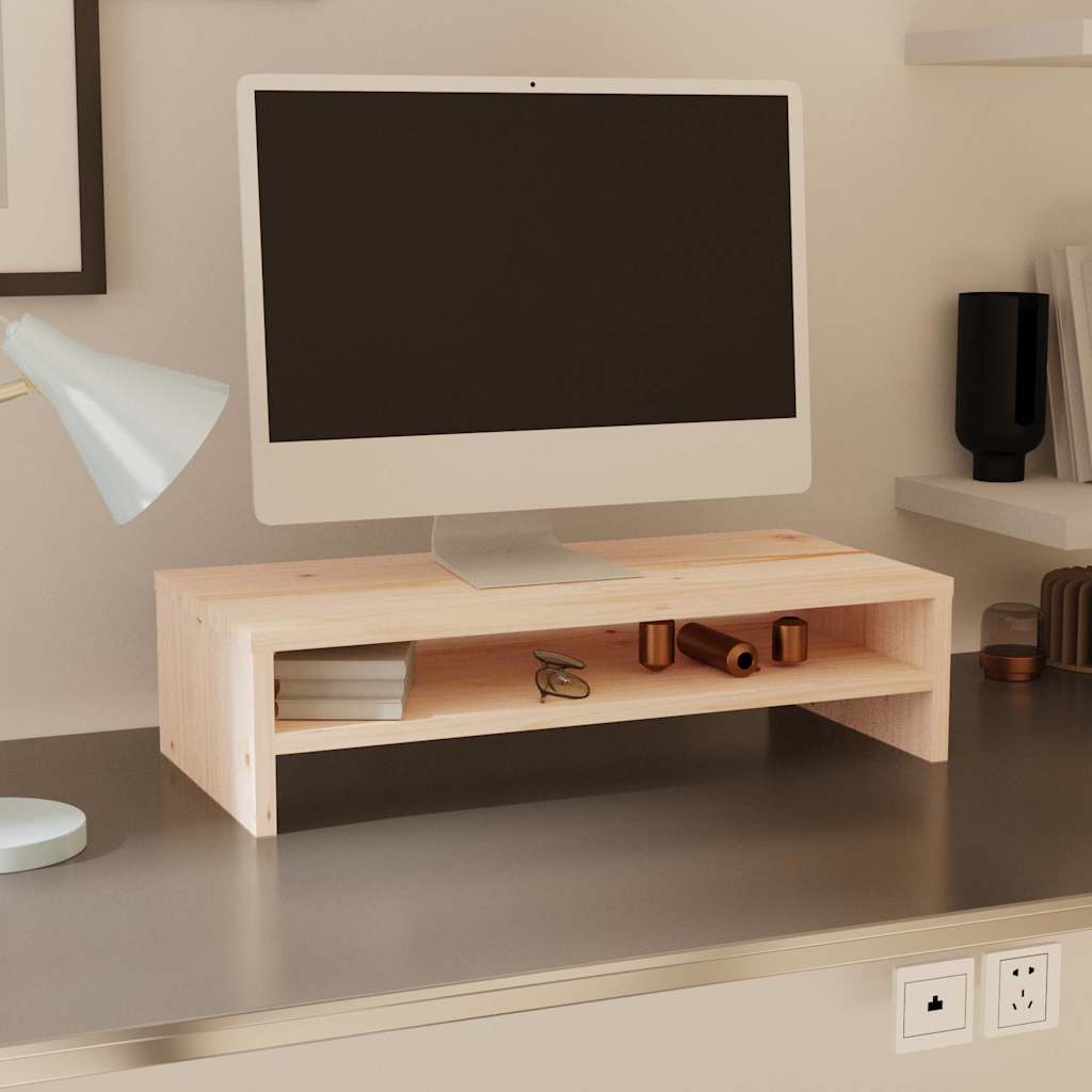 813914 vidaXL Monitor Stand 50x24x13 cm Solid Wood Pine