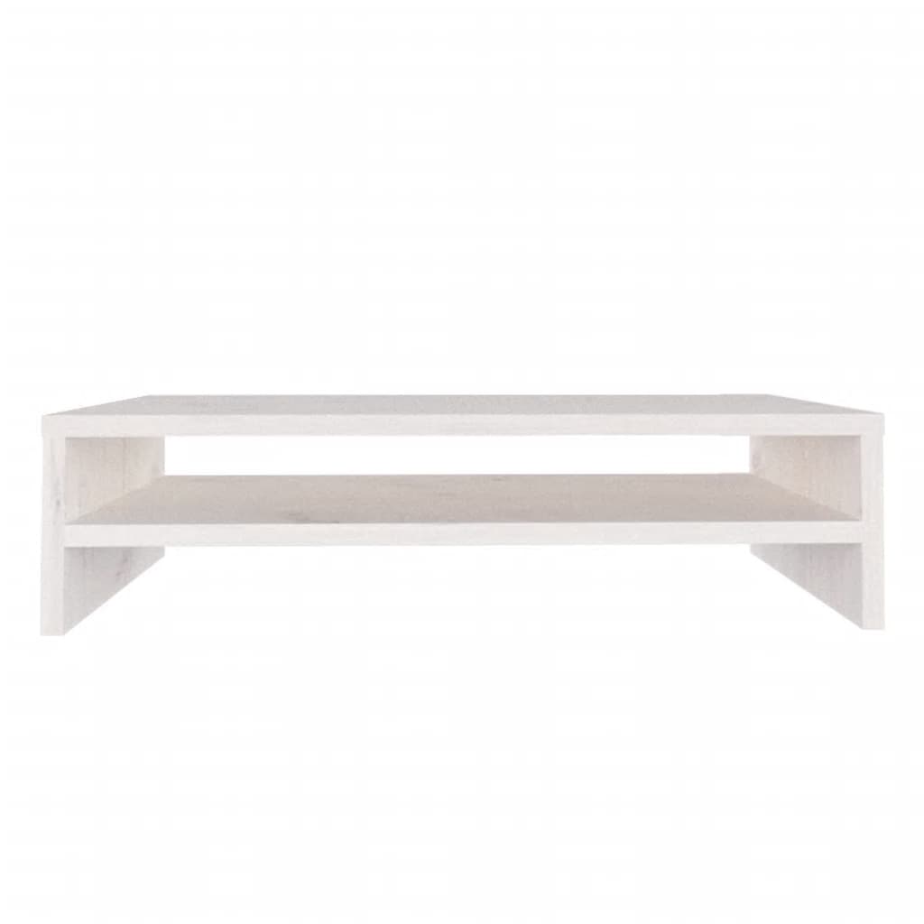 vidaXL Monitor Stand White 50x24x13 cm Solid Wood Pine