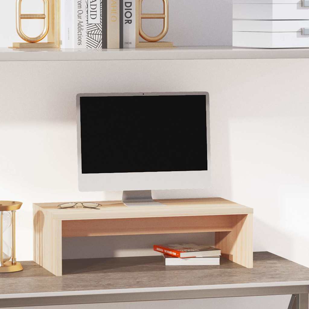 813924 vidaXL Monitor Stand 50x27x15 cm Solid Wood Pine