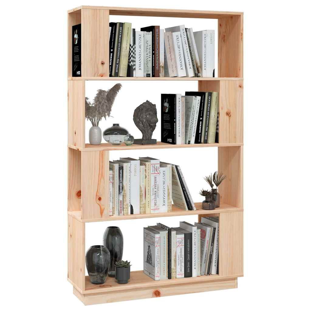 Book Cabinet | Natural wood | Solid pine wood | 80 x 25 x 132 cm