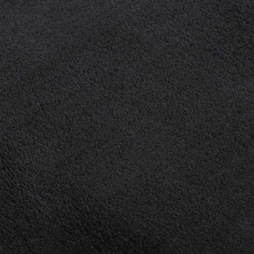 vidaXL Washable Rug Soft Shaggy 160x230 cm Anti Slip Black