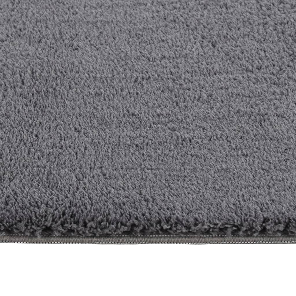 vidaXL Washable Rug Soft Shaggy 120x170 cm Anti Slip Anthracite