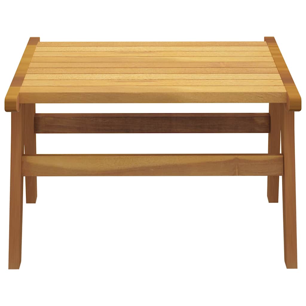 Garden Chair with Footrest Solid Wood Teak