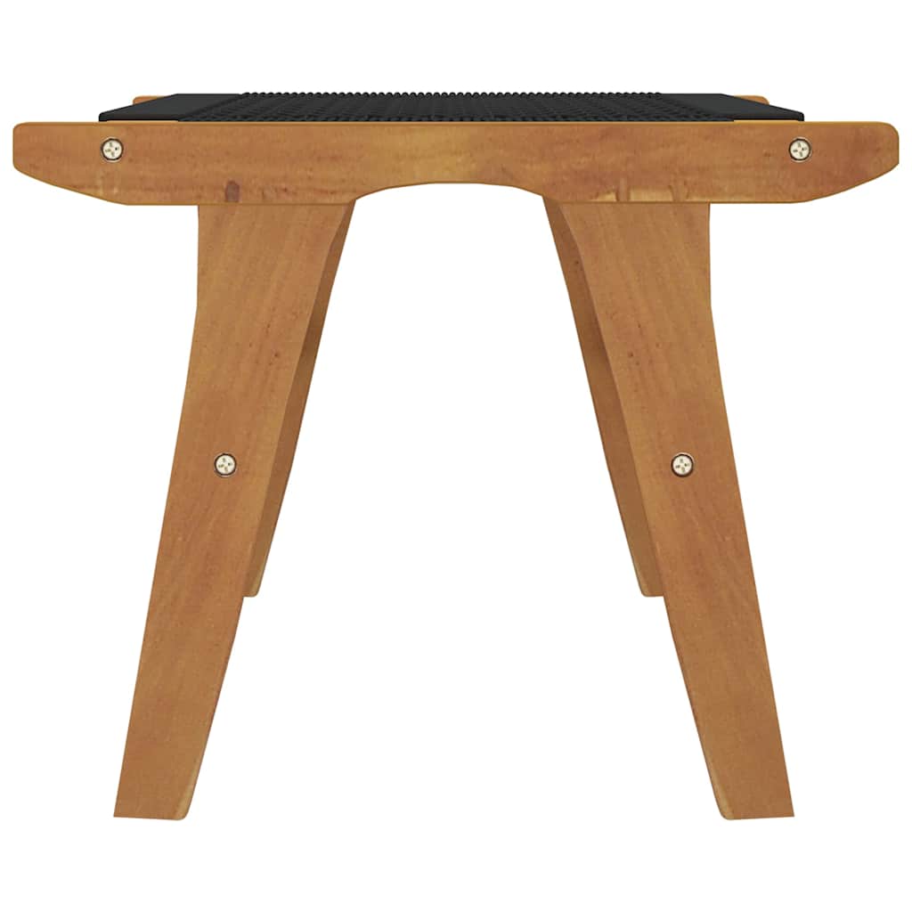 Garden Chair with Footrest Solid Wood Teak and Polyester