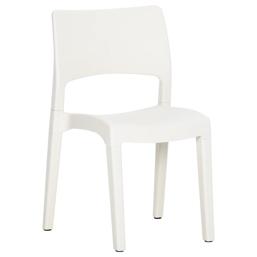 Garden Chair | Set of 2 | White | Polypropylene | Standard | Stackable