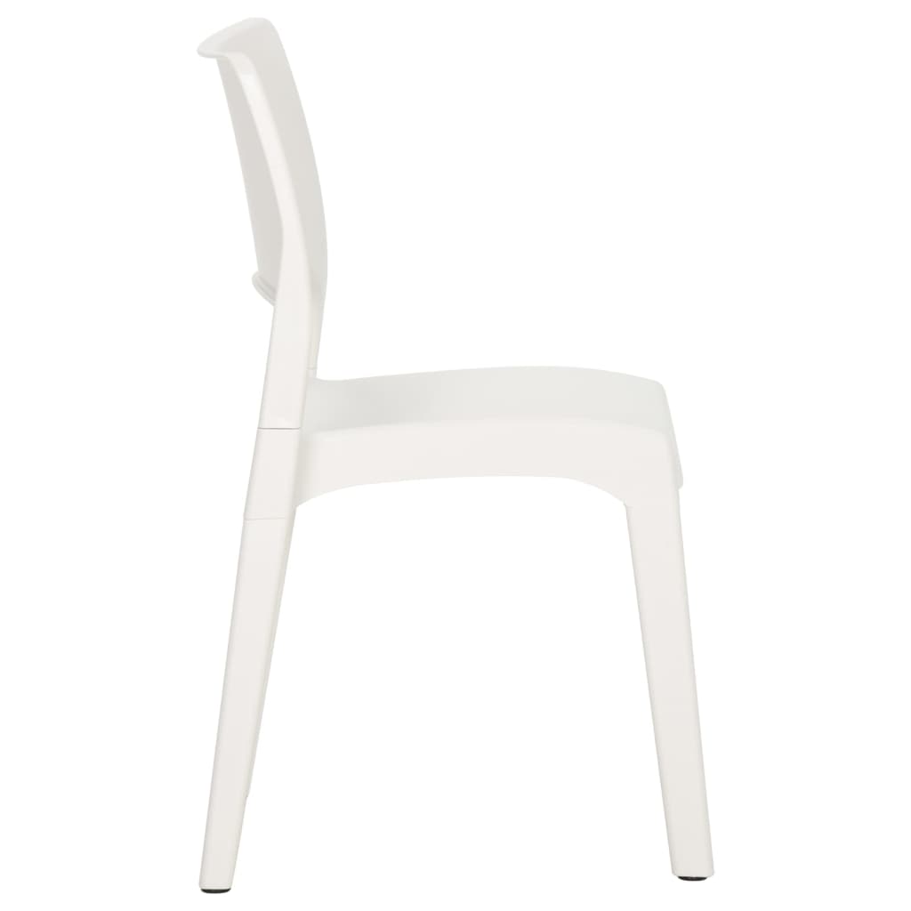 Garden Chair | Set of 2 | White | Polypropylene | Standard | Stackable