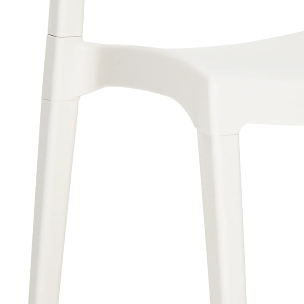 Garden Chair | Set of 2 | White | Polypropylene | Standard | Stackable