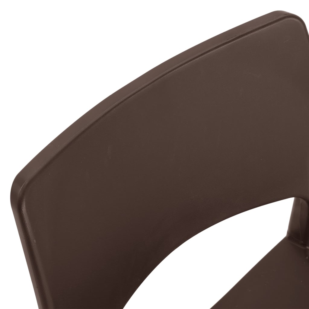 Garden Chairs 2 pcs Mocha Polypropylene