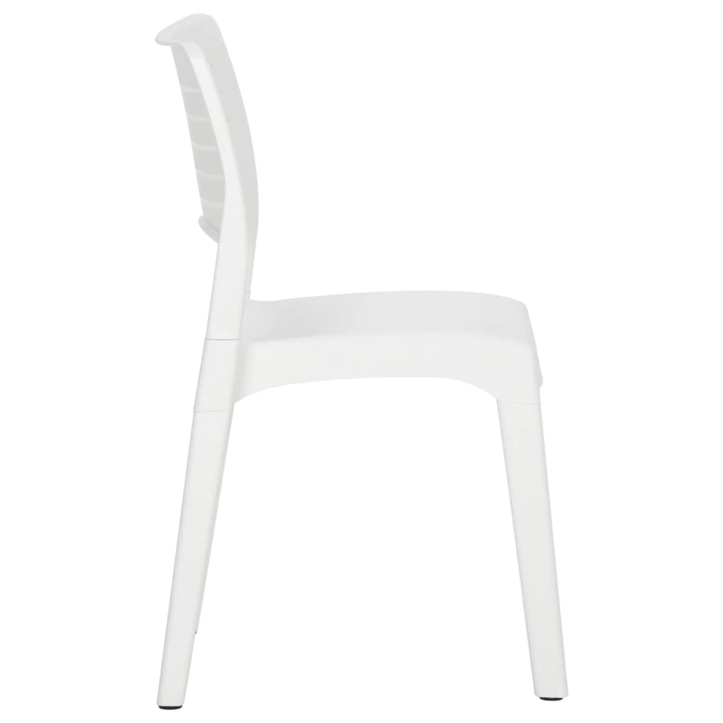 Garden Chair | Set of 2 | White | Polypropylene | Standard | Stackable