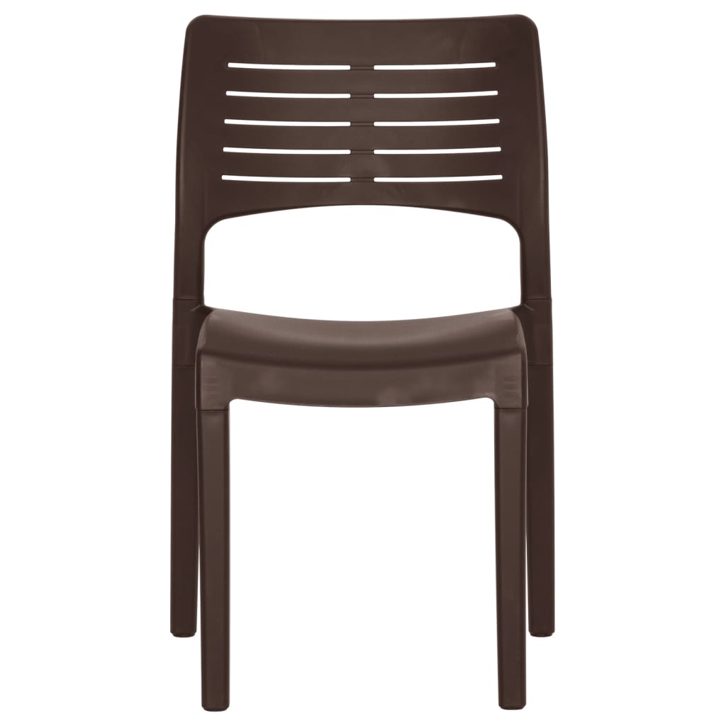 Garden Chair | Set of 2 | Mocha | Polypropylene | Standard | Ergonomic