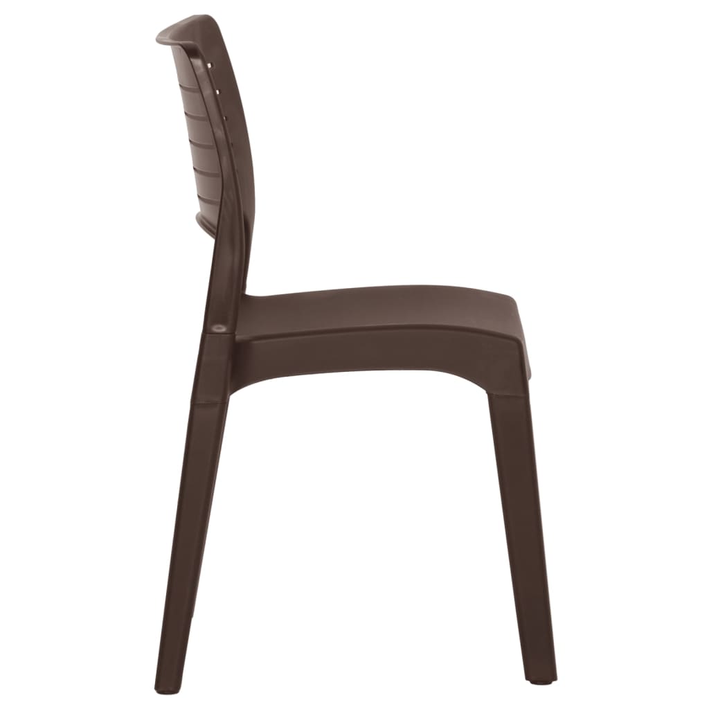Garden Chair | Set of 2 | Mocha | Polypropylene | Standard | Ergonomic