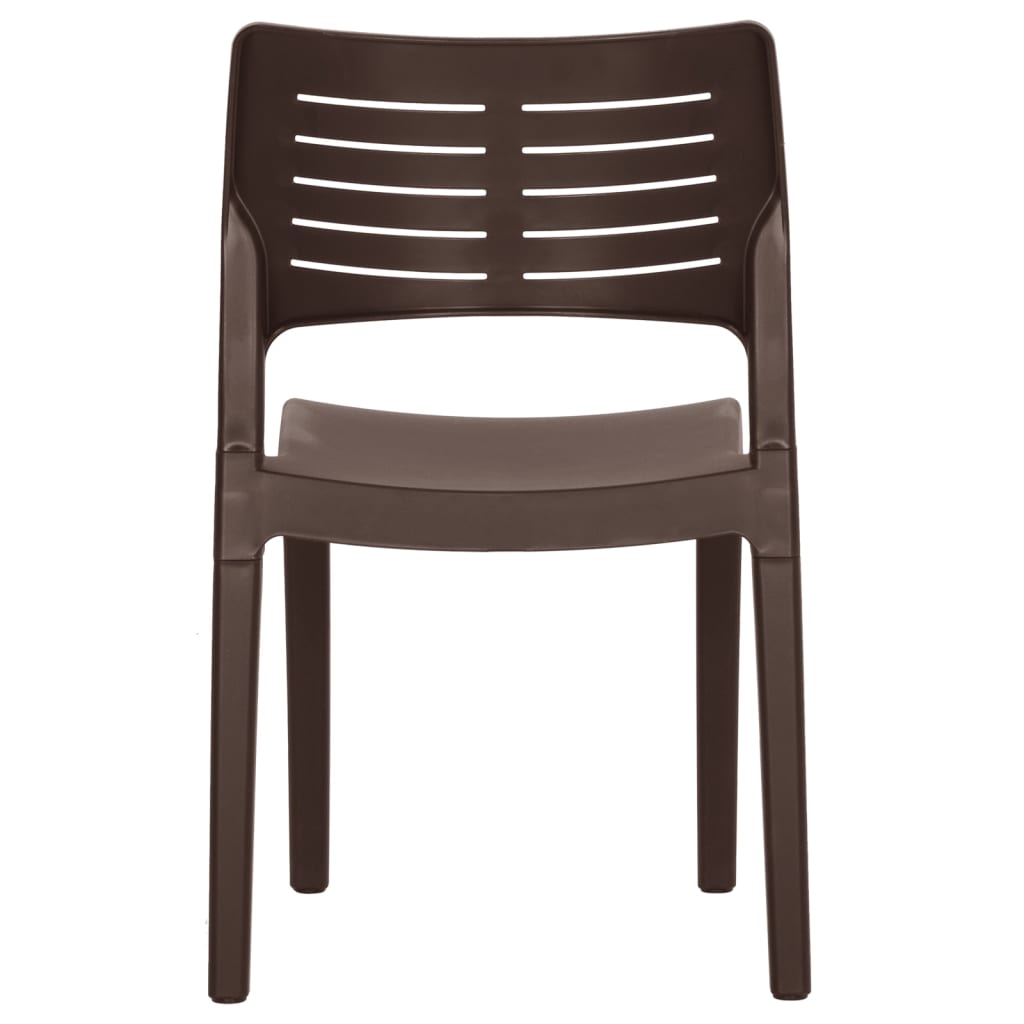 Garden Chair | Set of 2 | Mocha | Polypropylene | Standard | Ergonomic