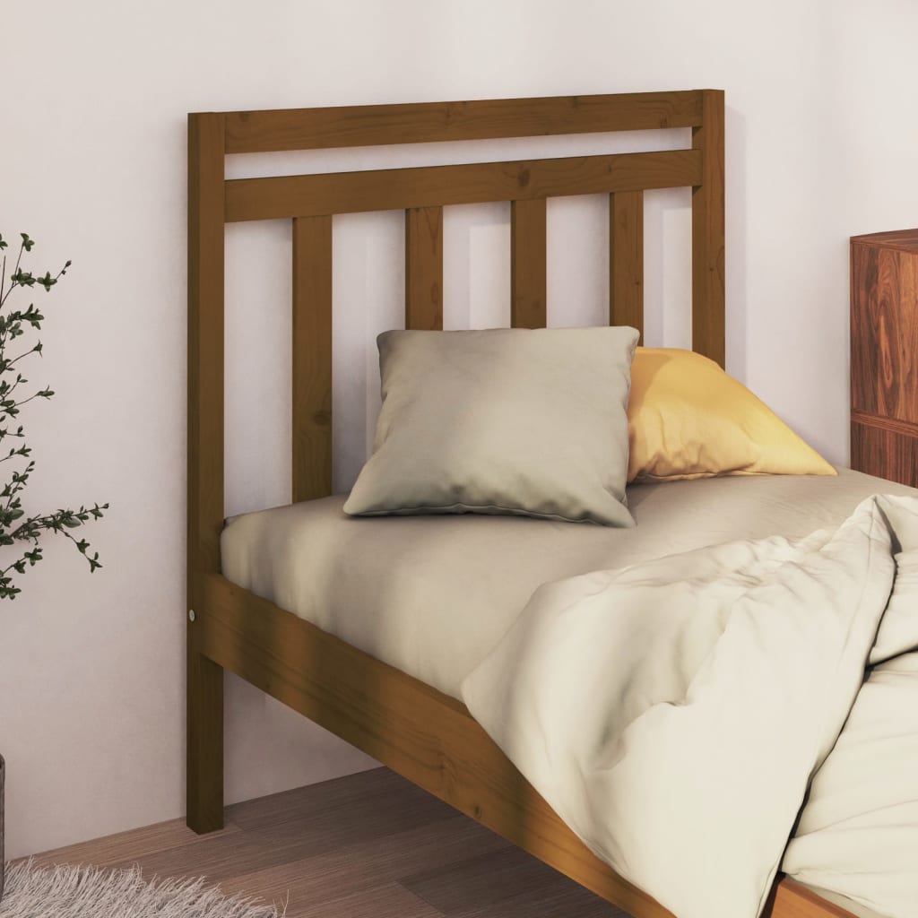 vidaXL Bed Headboard Honey Brown 81x4x100 cm Solid Wood Pine