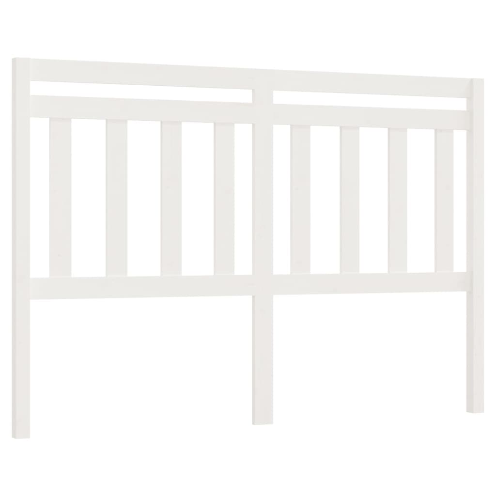 vidaXL Bed Headboard White 126x4x100 cm Solid Wood Pine