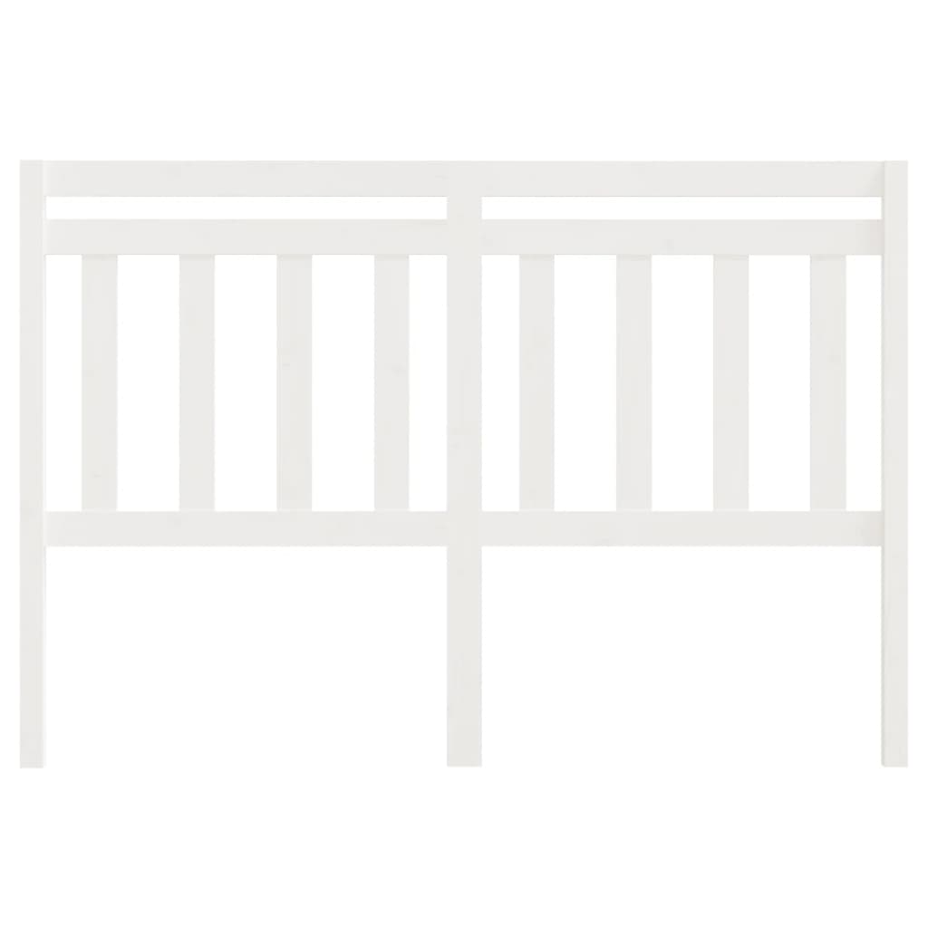 Bed Headboard White 140x4x100 cm Solid Wood Pine