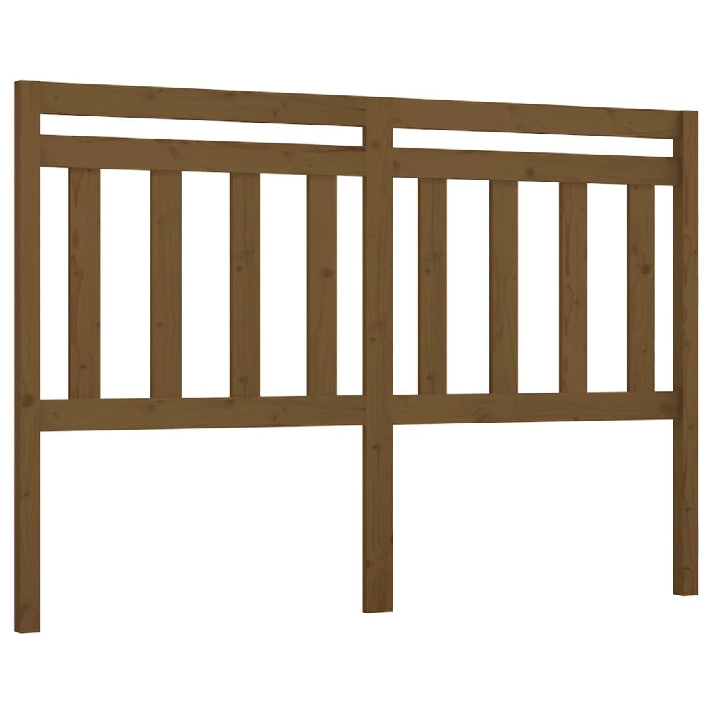 Bed Headboard Honey Brown 146x4x100 cm Solid Wood Pine