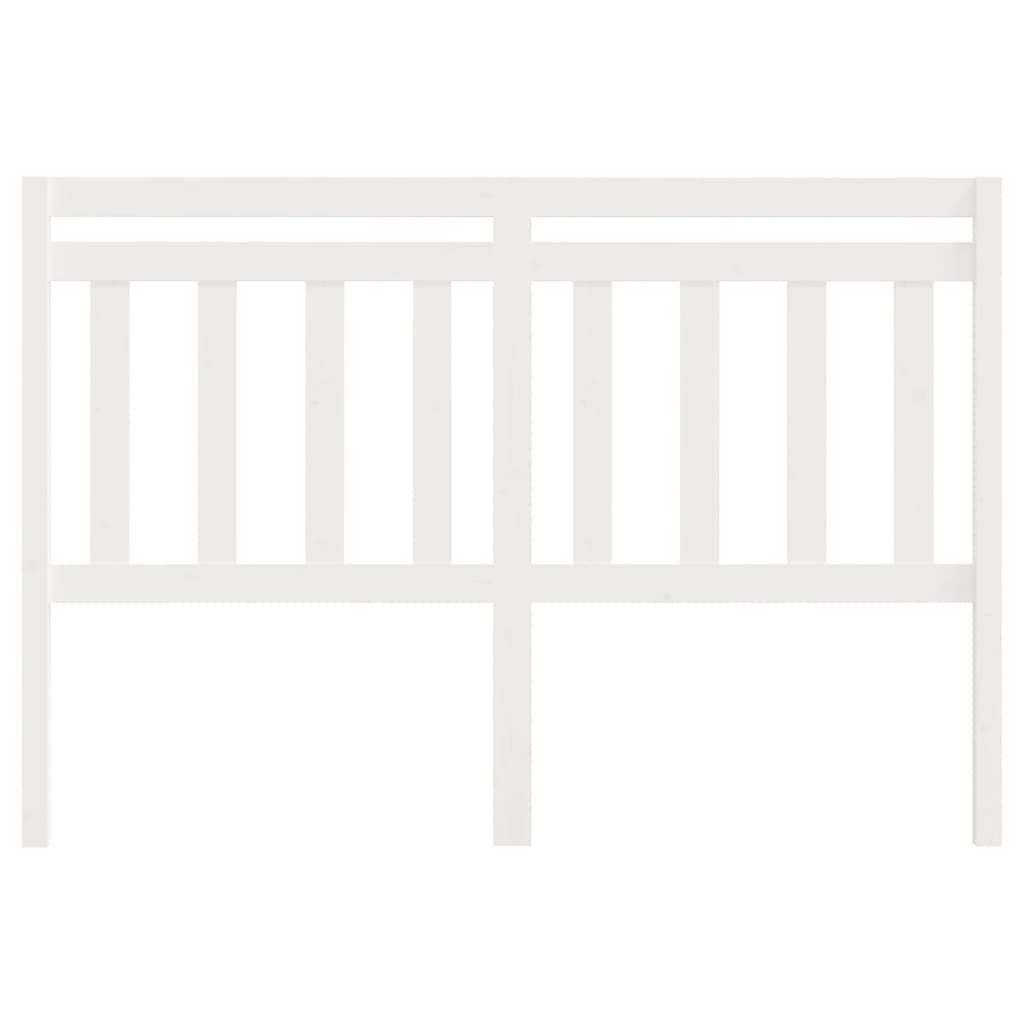 Bed Headboard White 166x4x100 cm Solid Wood Pine