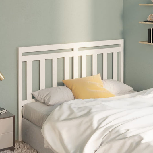 Bed Headboard White 166x4x100 cm Solid Wood Pine
