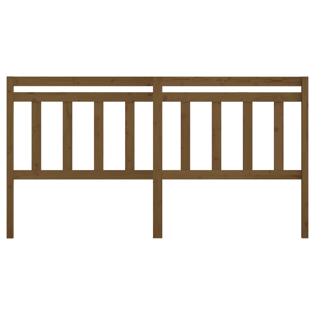 Bed Headboard Honey Brown 206x4x100 cm Solid Wood Pine
