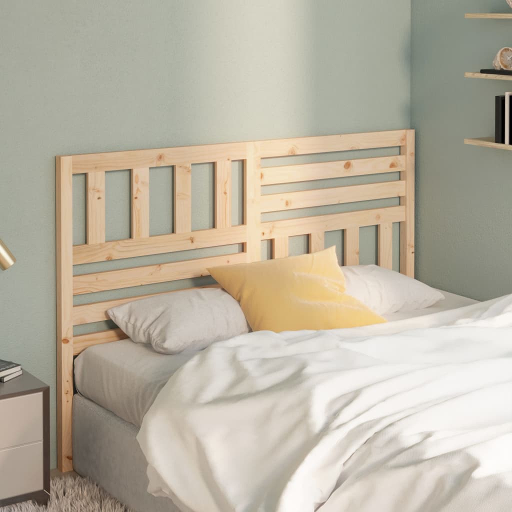 vidaXL Bed Headboard 126x4x100 cm Solid Wood Pine