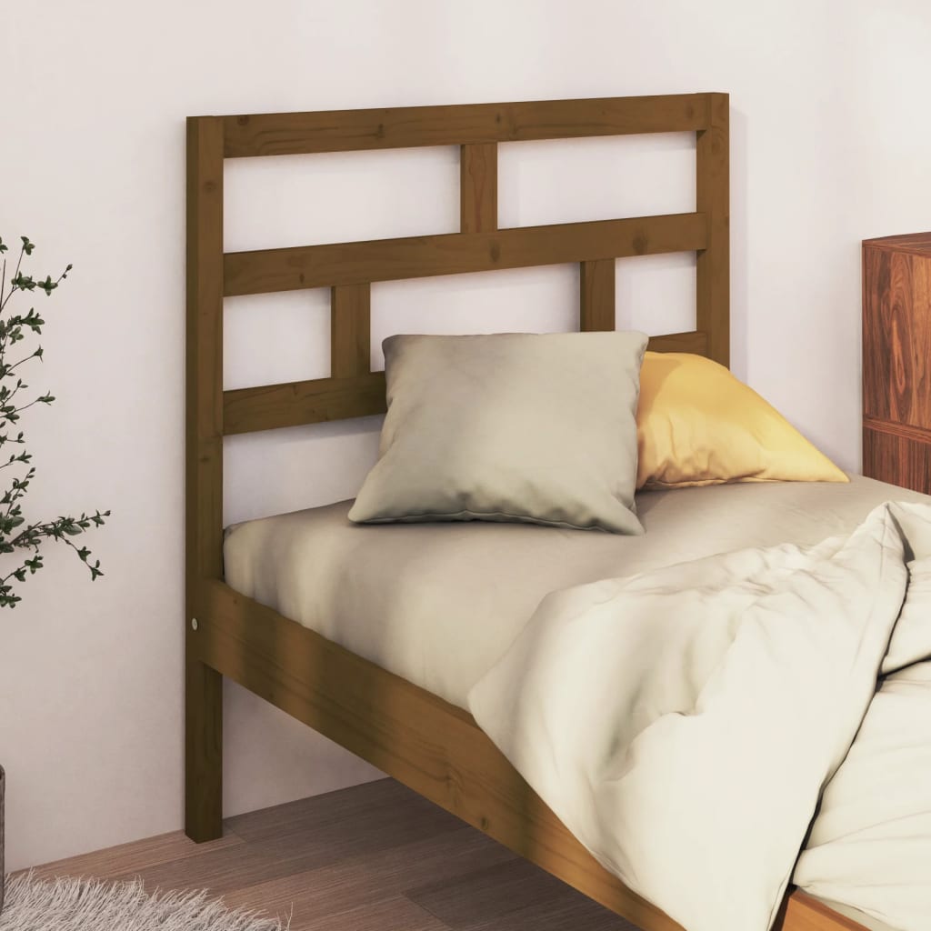 vidaXL Bed Headboard Honey Brown 81x4x100 cm Solid Wood Pine