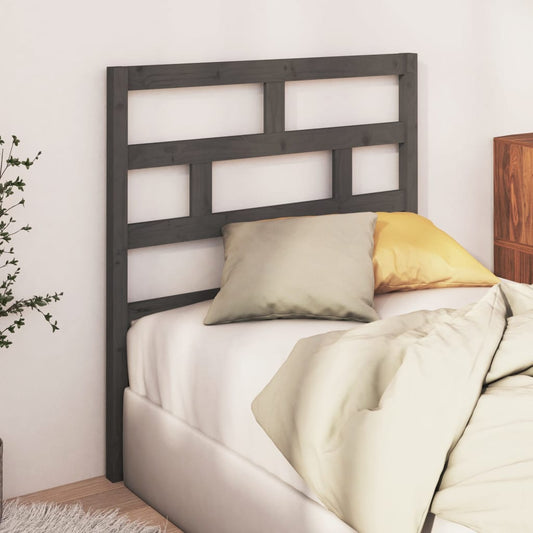 vidaXL Bed Headboard Grey 96x4x100 cm Solid Wood Pine