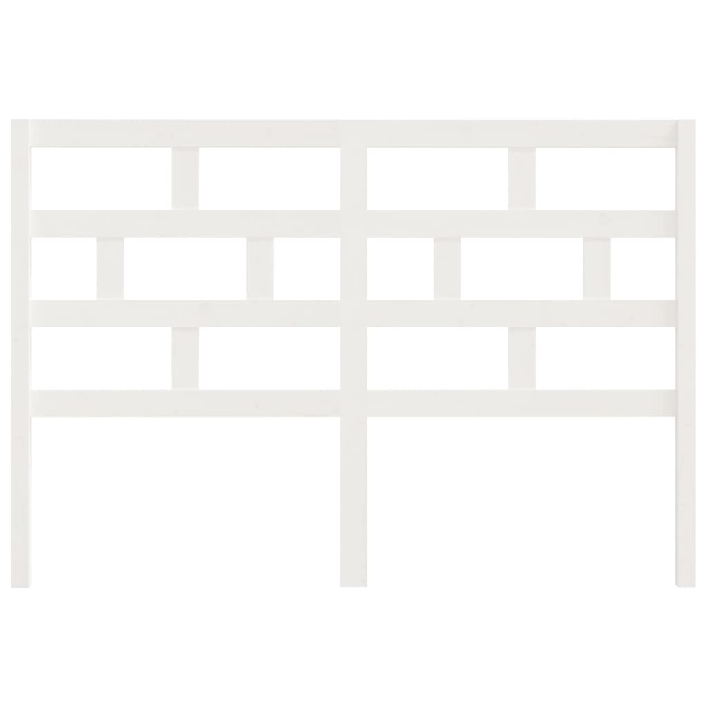 Bed Headboard White 146x4x100 cm Solid Wood Pine