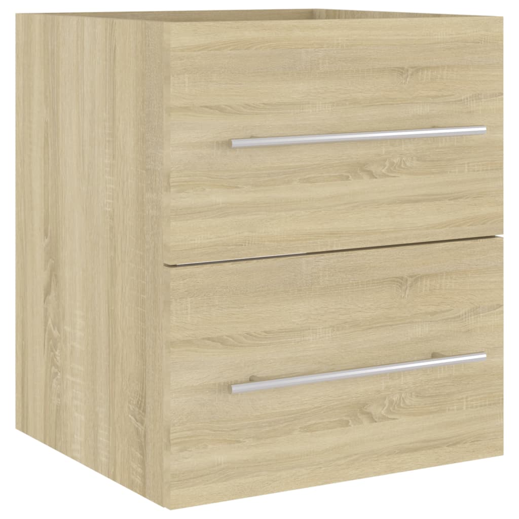 vidaXL Sink Cabinet with Built-in Basin Sonoma Oak Engineered Wood