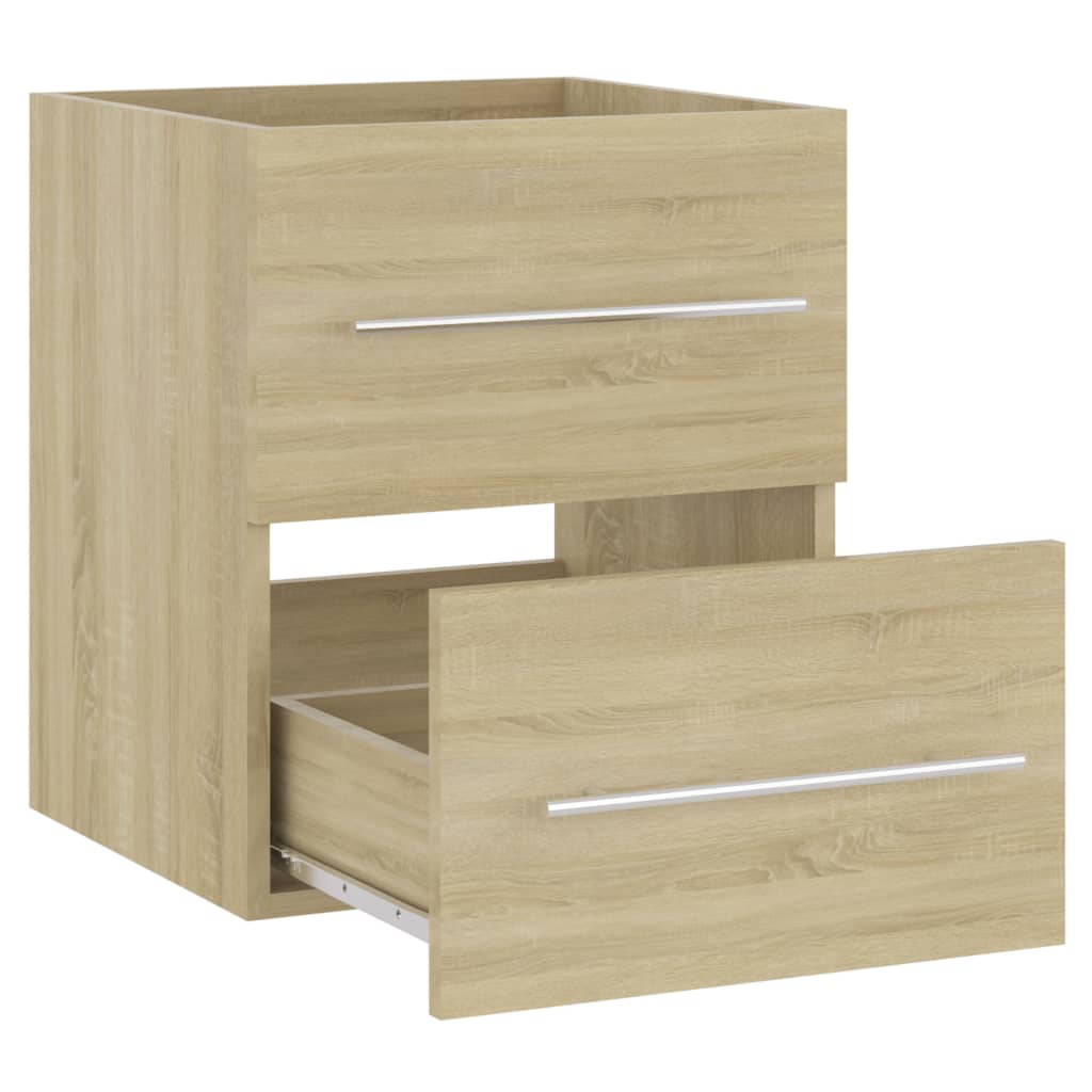 vidaXL Sink Cabinet with Built-in Basin Sonoma Oak Engineered Wood