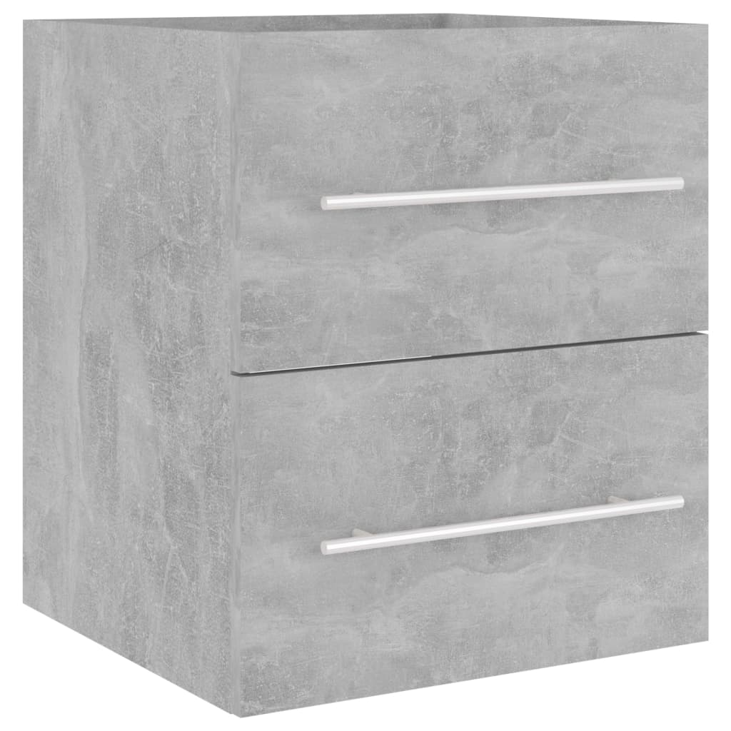 vidaXL Sink Cabinet with Built-in Basin Concrete Grey Engineered Wood