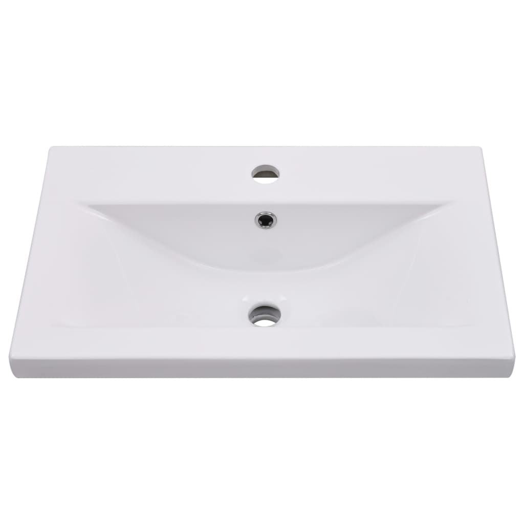 vidaXL Sink Cabinet with Built-in Basin White Engineered Wood