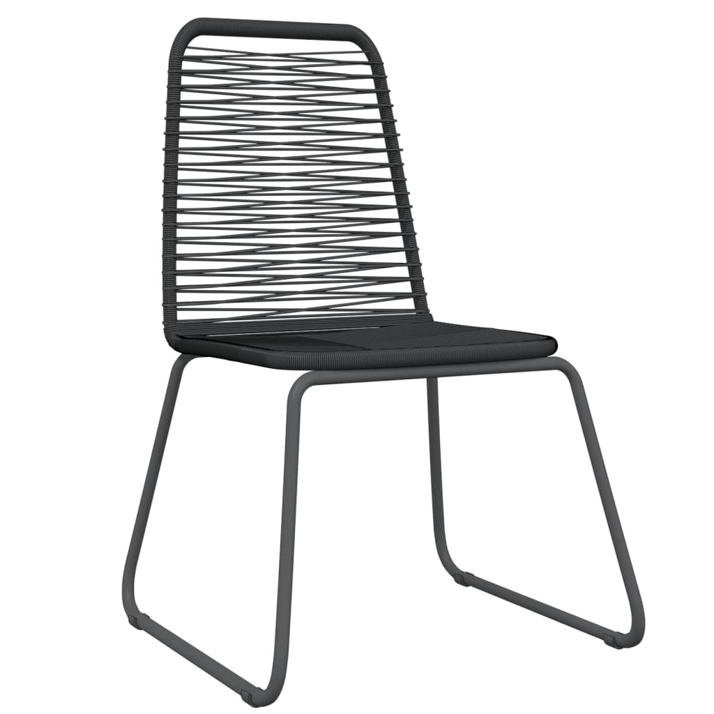 Garden Dining Set | Black | Powder-coated steel | 5 piece set